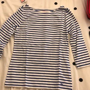 Vineyard Vines Boatneck Striped Stretch Top